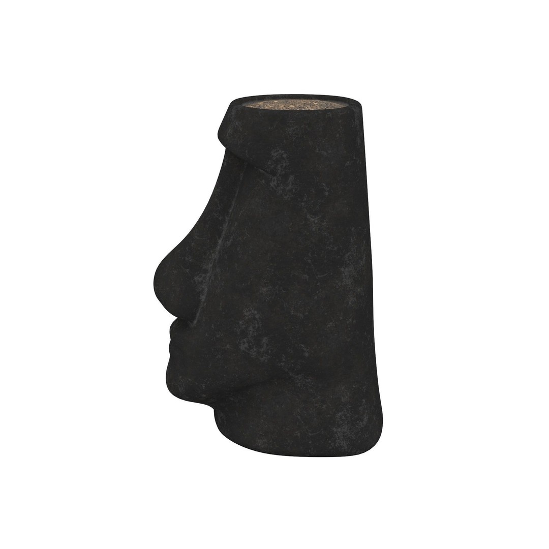 Moai Statue Planter 3D Model – PBR Textured Interior Asset, FBX - View 10