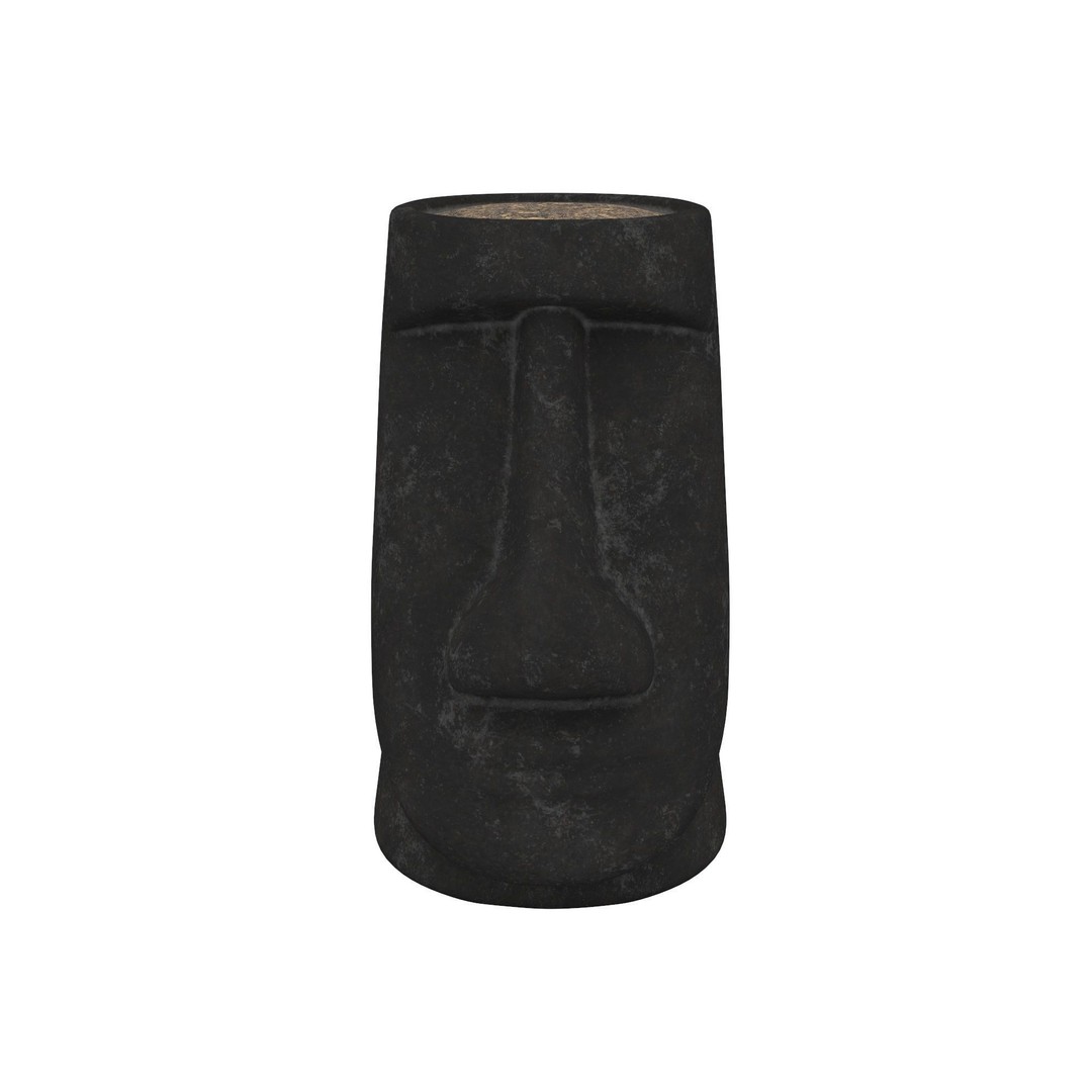 Moai Statue Planter 3D Model – PBR Textured Interior Asset, FBX - View 6
