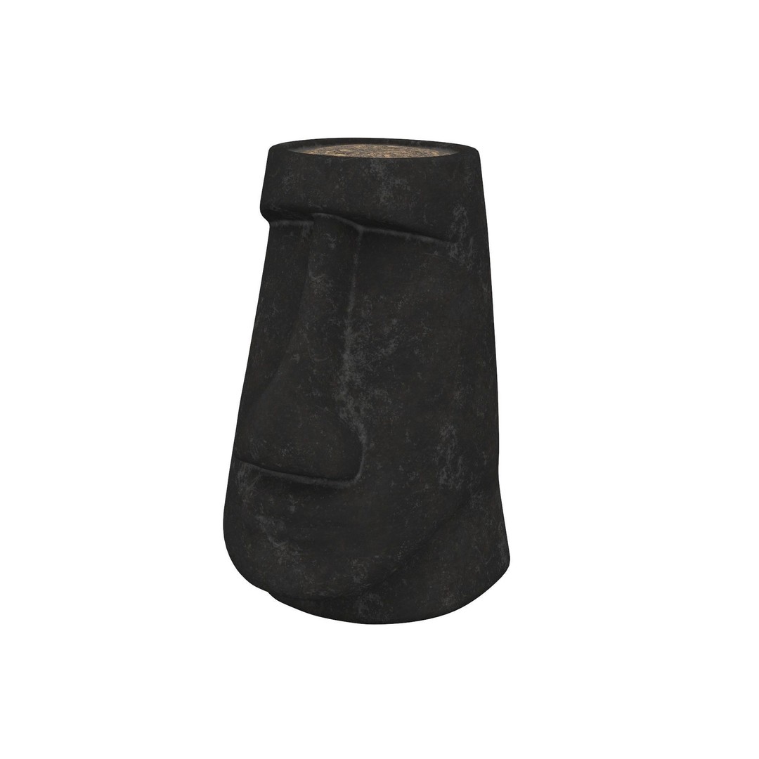 Moai Statue Planter 3D Model – PBR Textured Interior Asset, FBX - View 8