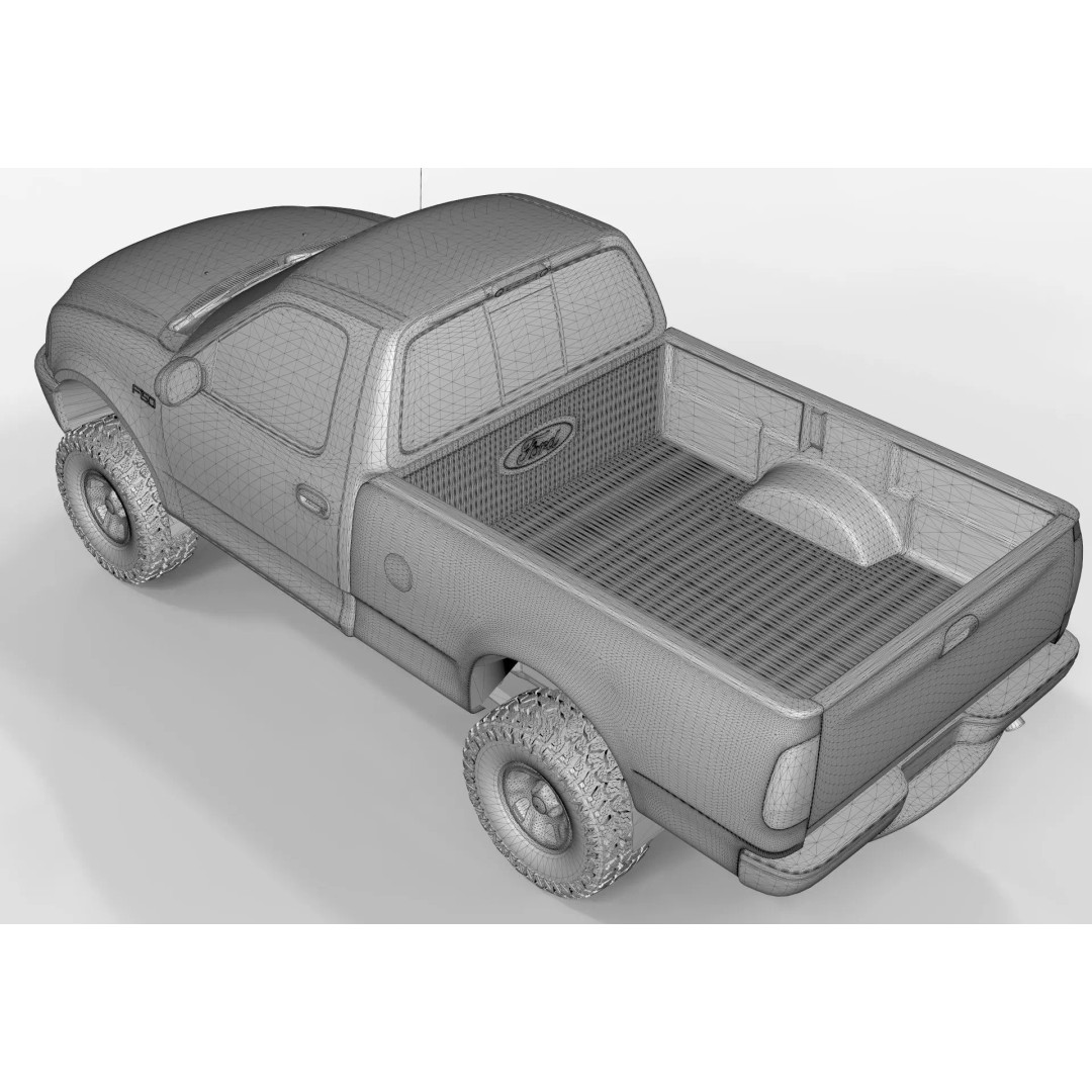 F-150 3D Model – High Poly Truck with Textures, FBX & Blender Formats - View 11