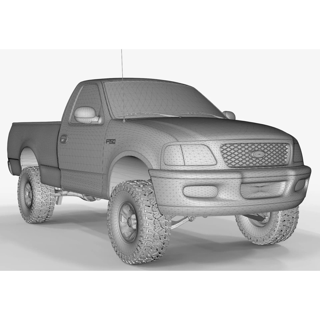 F-150 3D Model – High Poly Truck with Textures, FBX & Blender Formats - View 16
