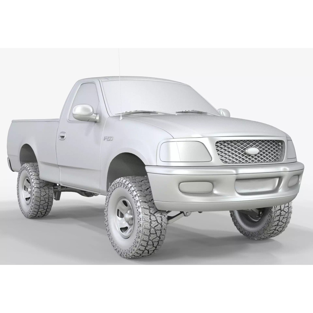 F-150 3D Model – High Poly Truck with Textures, FBX & Blender Formats - View 17