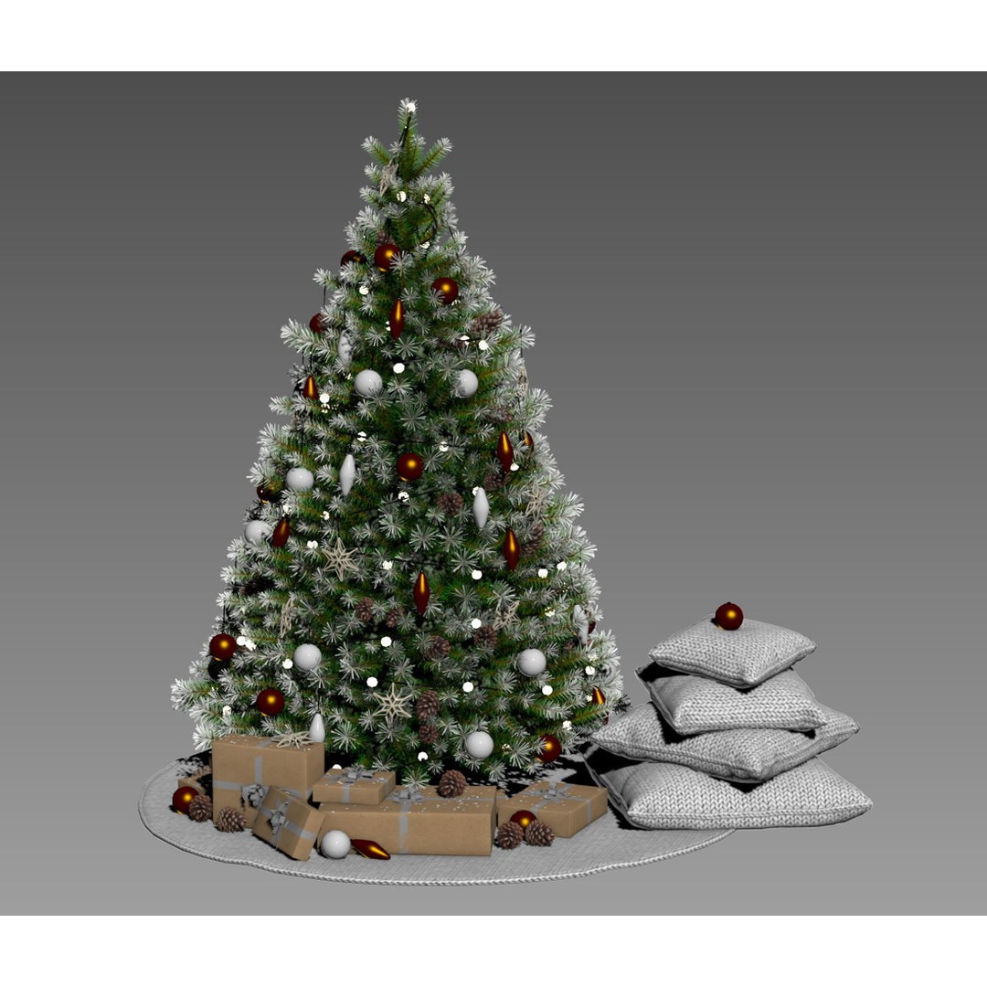 Christmas Tree 3D Model – High Poly Decoration Asset, OBJ & MAX - View 14