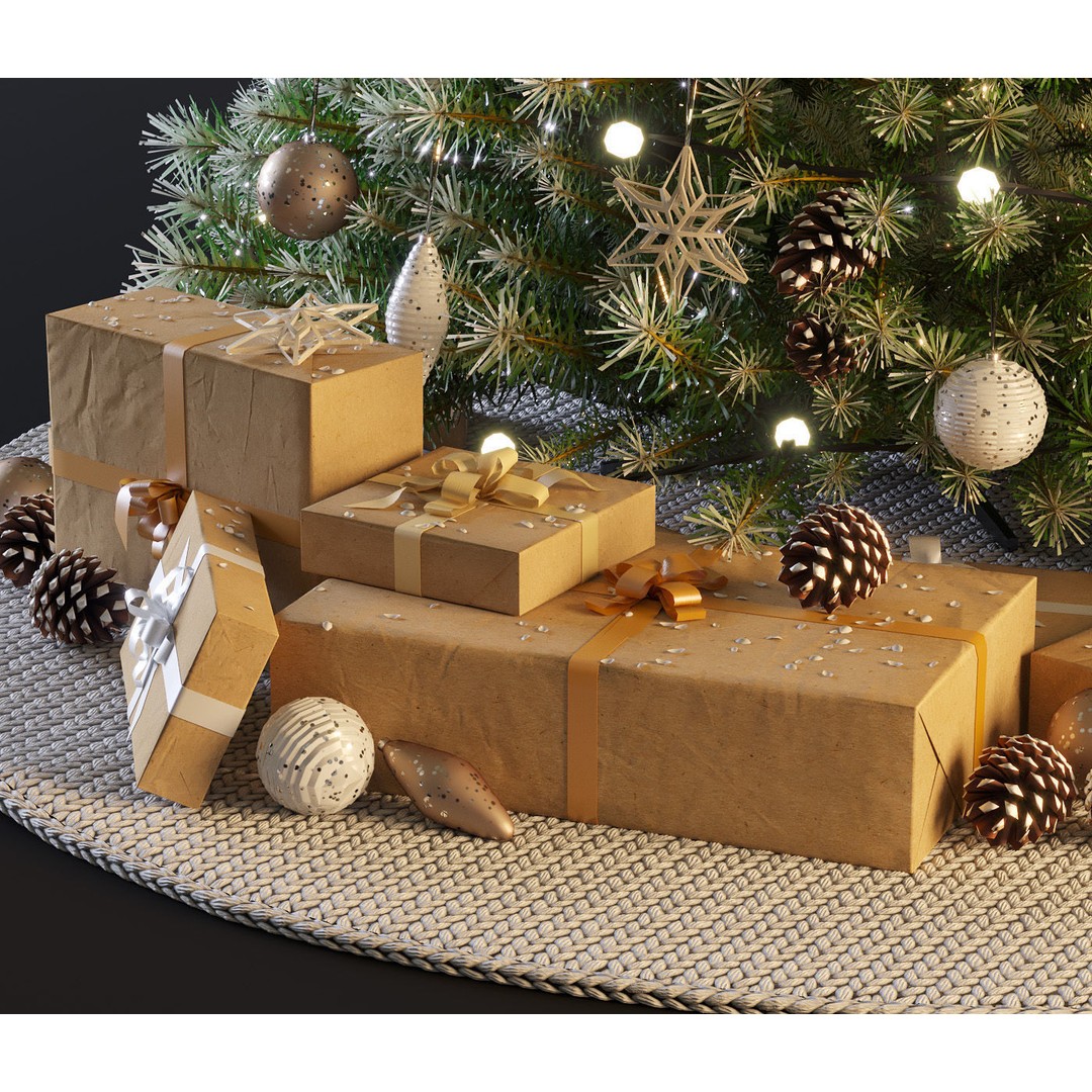 Christmas Tree 3D Model – High Poly Decoration Asset, OBJ & MAX - View 6