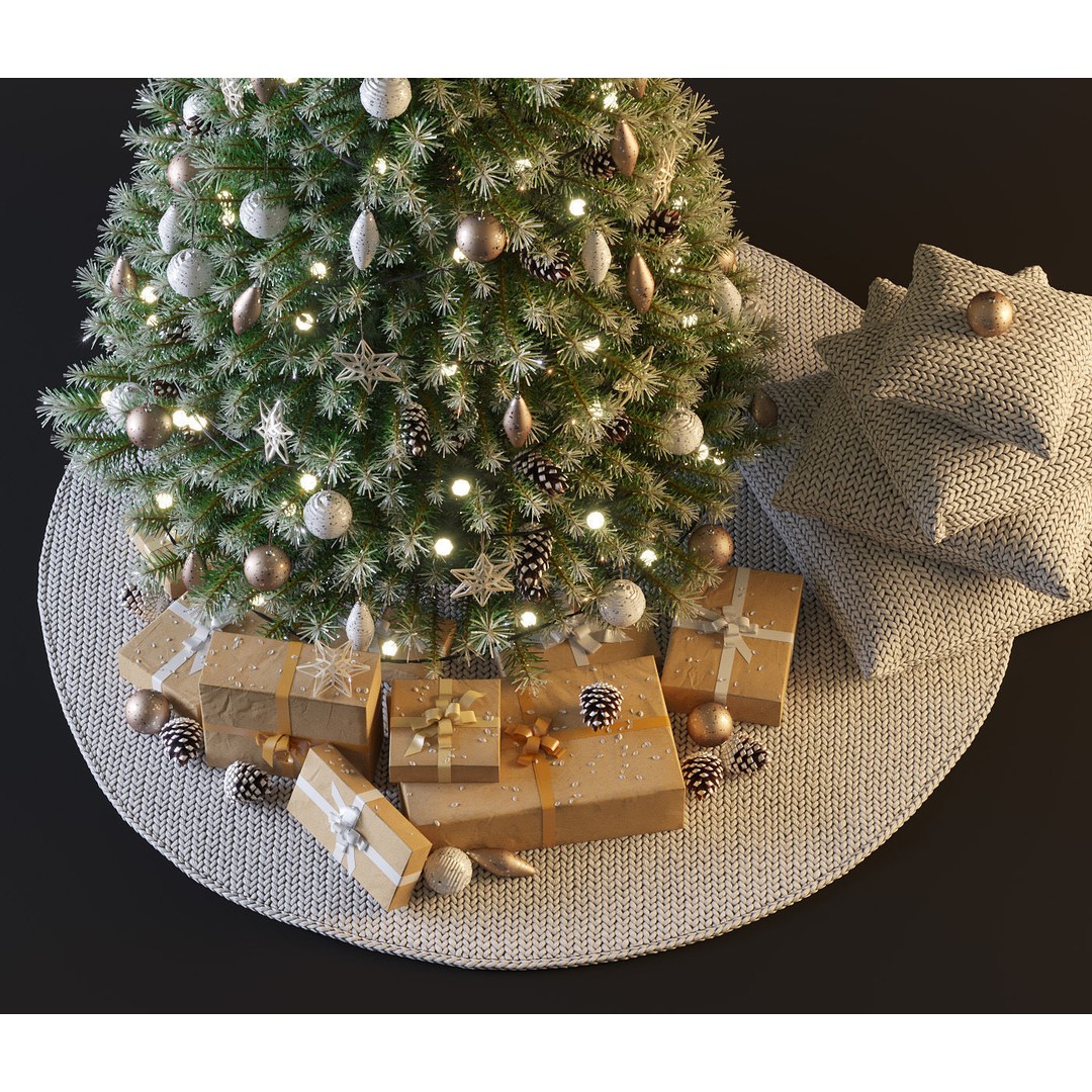 Christmas Tree 3D Model – High Poly Decoration Asset, OBJ & MAX - View 9