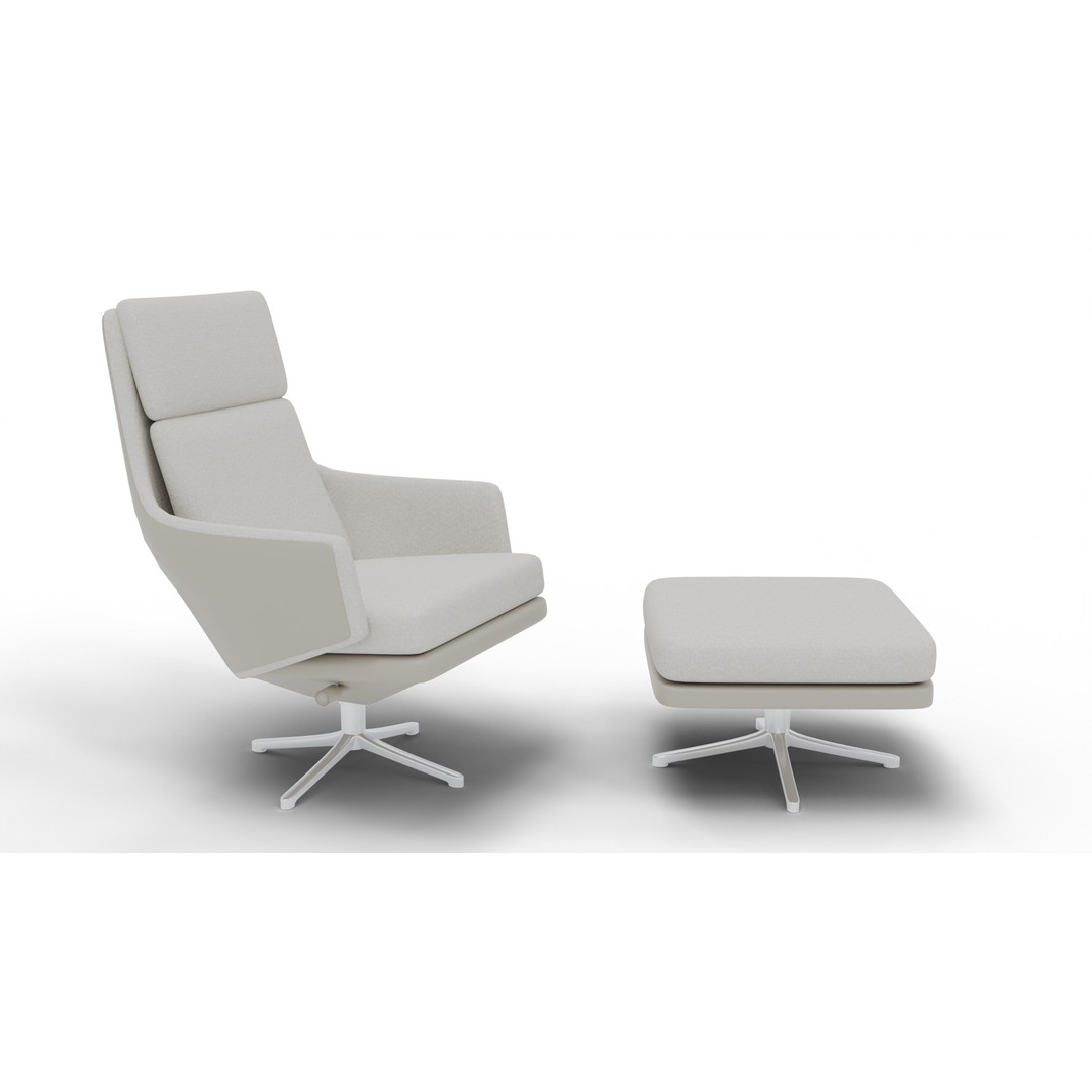 Grand Relax Ottoman Chair 3D Model – High-Quality PBR Asset, FBX - View 3