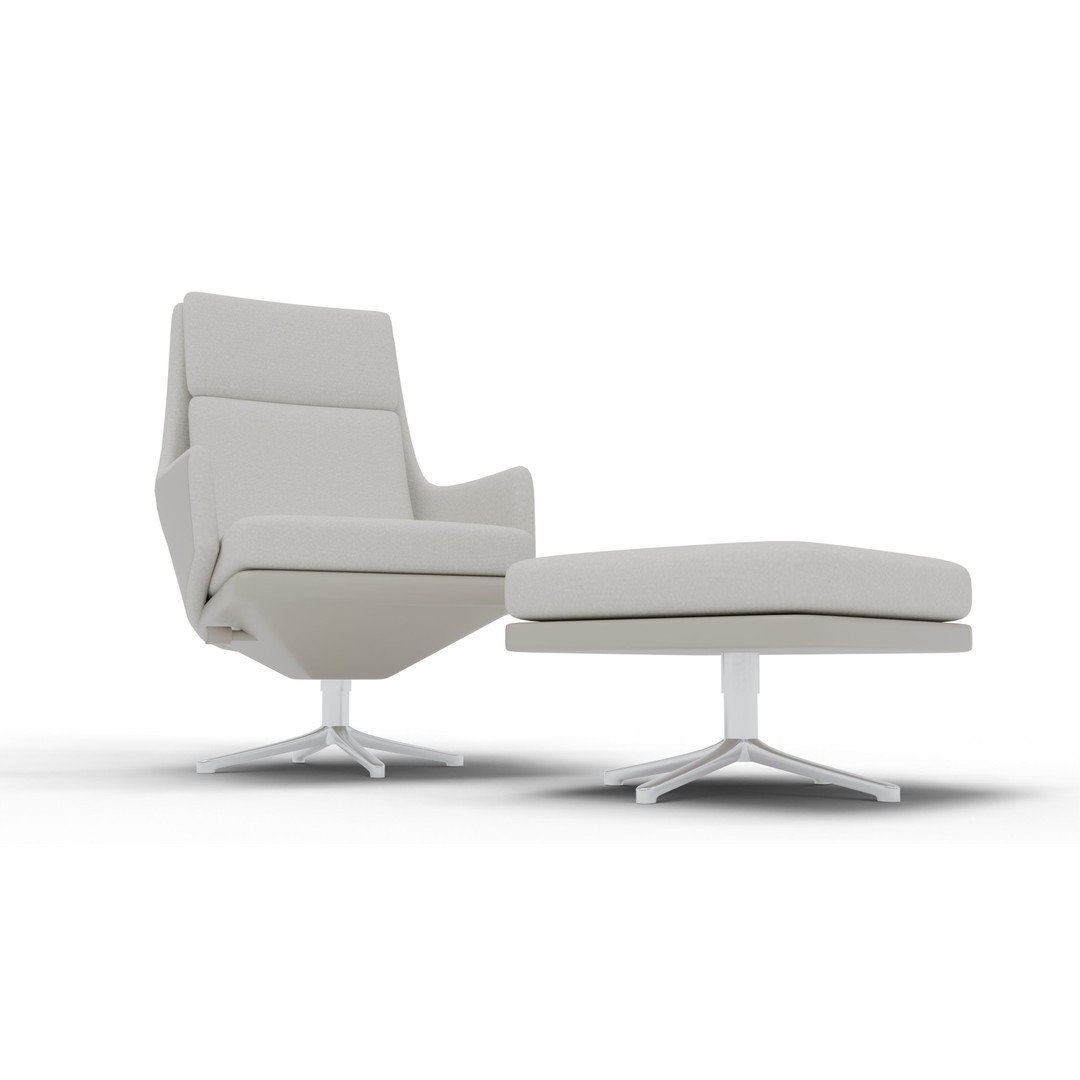 Grand Relax Ottoman Chair 3D Model – High-Quality PBR Asset, FBX - View 4