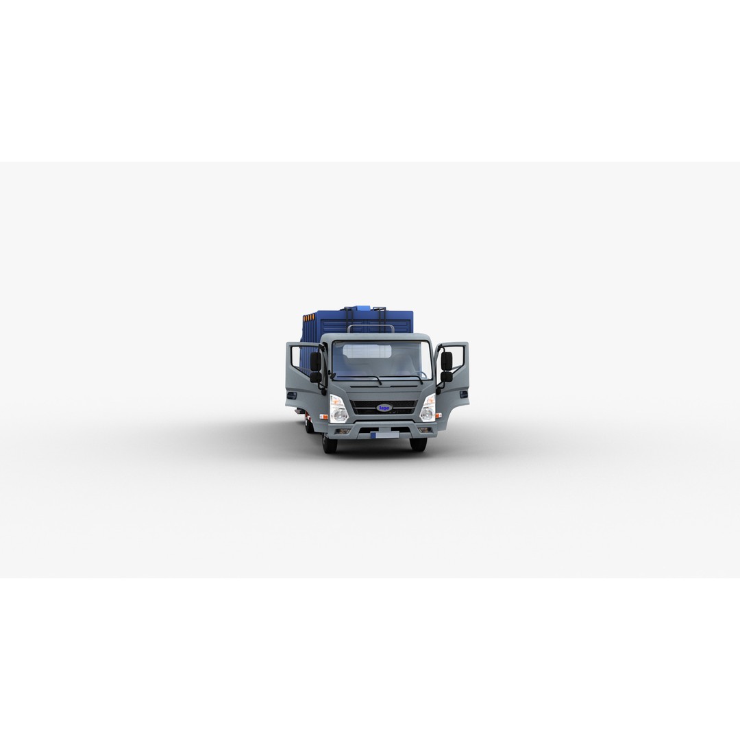 Garbage Truck 3D Model – Low Poly Game-Ready Vehicle with Interior - View 10