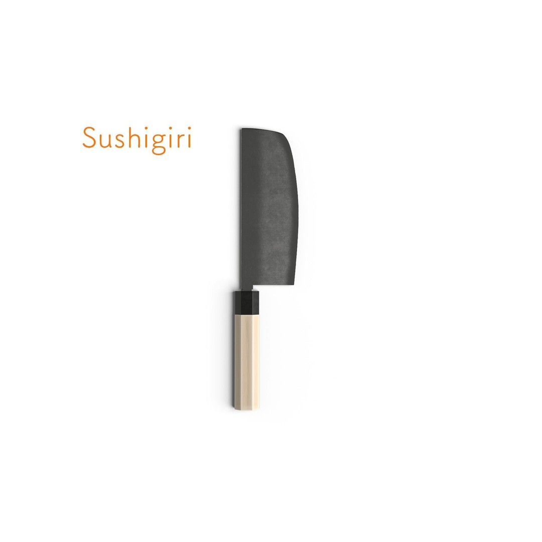 Japanese Knives 3D Model – Detailed Kitchenware with PBR Textures - View 11