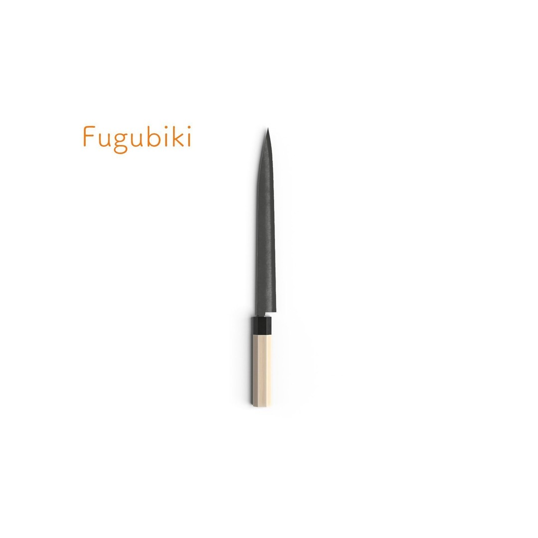 Japanese Knives 3D Model – Detailed Kitchenware with PBR Textures - View 5