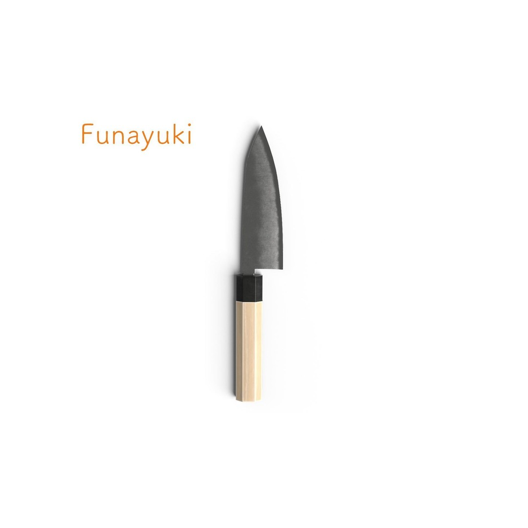 Japanese Knives 3D Model – Detailed Kitchenware with PBR Textures - View 6