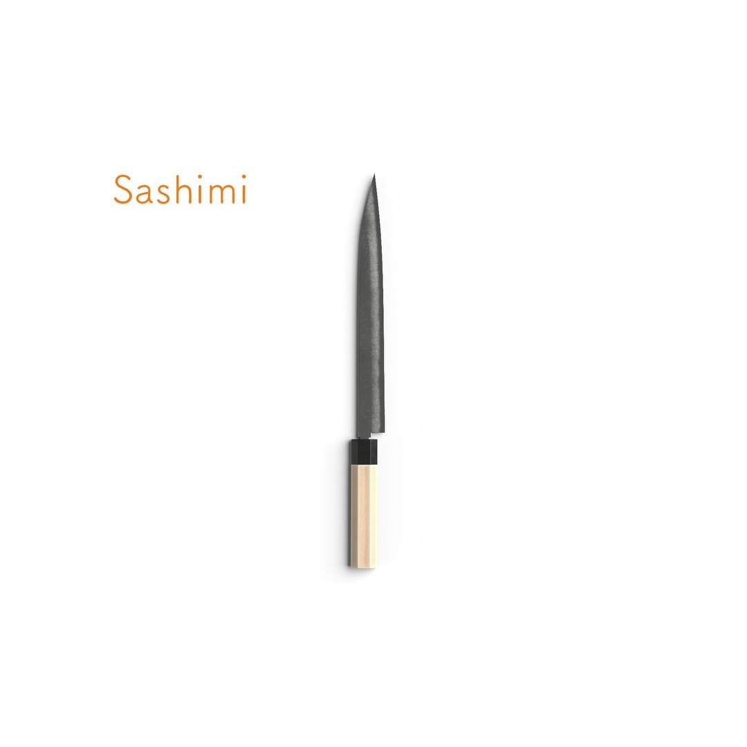 Japanese Knives 3D Model – Detailed Kitchenware with PBR Textures - View 9