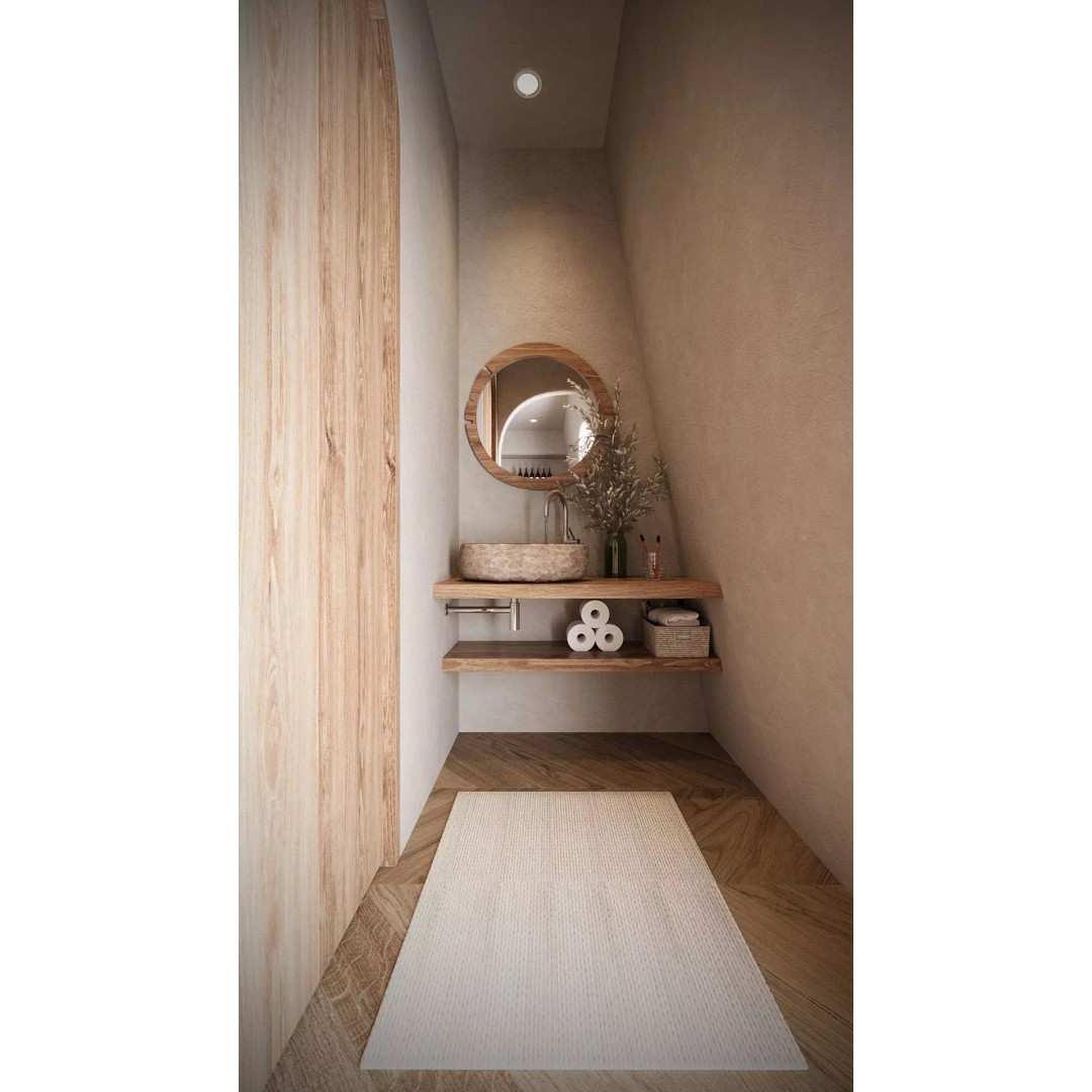 Japandi Living Room 3D Model – Modern Minimalist Interior, FBX - View 3