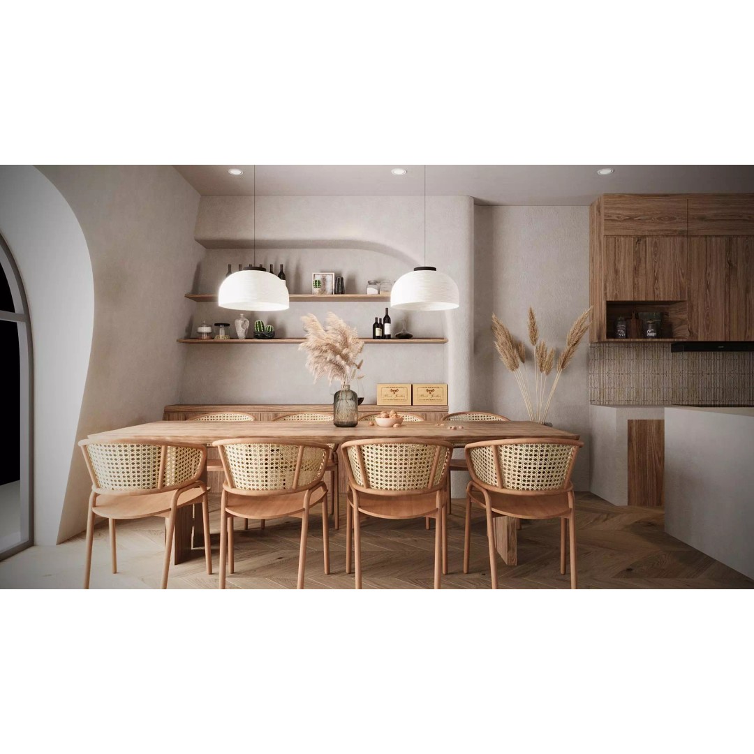 Japandi Living Room 3D Model – Modern Minimalist Interior, FBX - View 4
