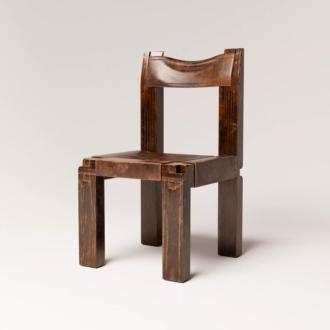 Pierre Chapo S11 Chair 3D Model – Brutalist Design, PBR Textures, FBX/OBJ - View 2