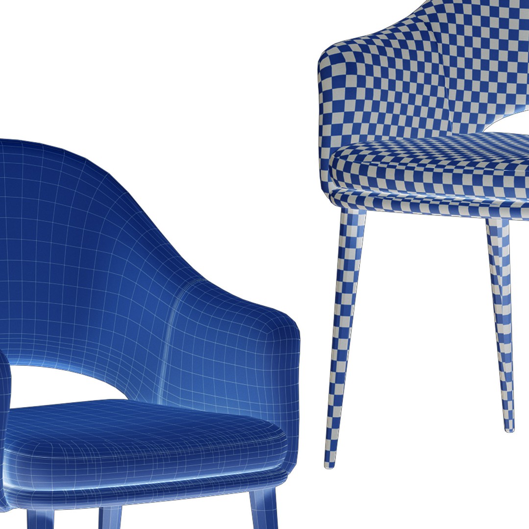 Magrib Chair 3D Model – Contemporary Design, PBR Textures, FBX