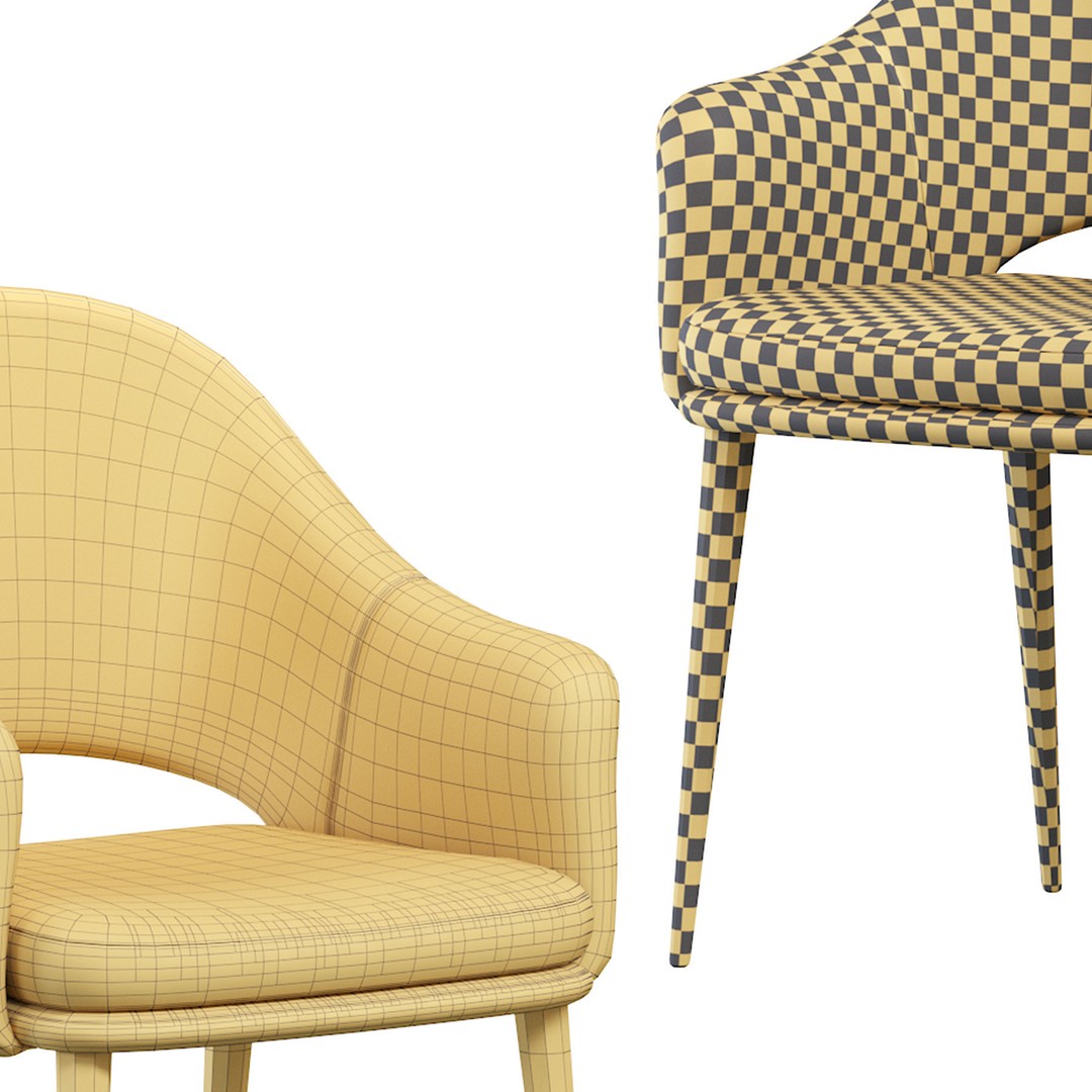 Magrib Chair 3D Model – Contemporary Design, PBR Textures, FBX - View 27