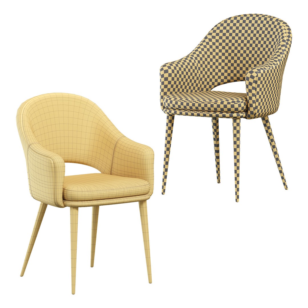 Magrib Chair 3D Model – Contemporary Design, PBR Textures, FBX - View 6