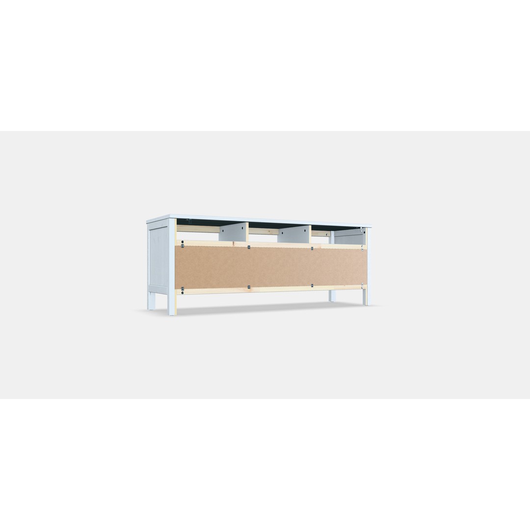 HEMNES TV Cabinet 3D Model – Scandinavian Design, Game-Ready, FBX