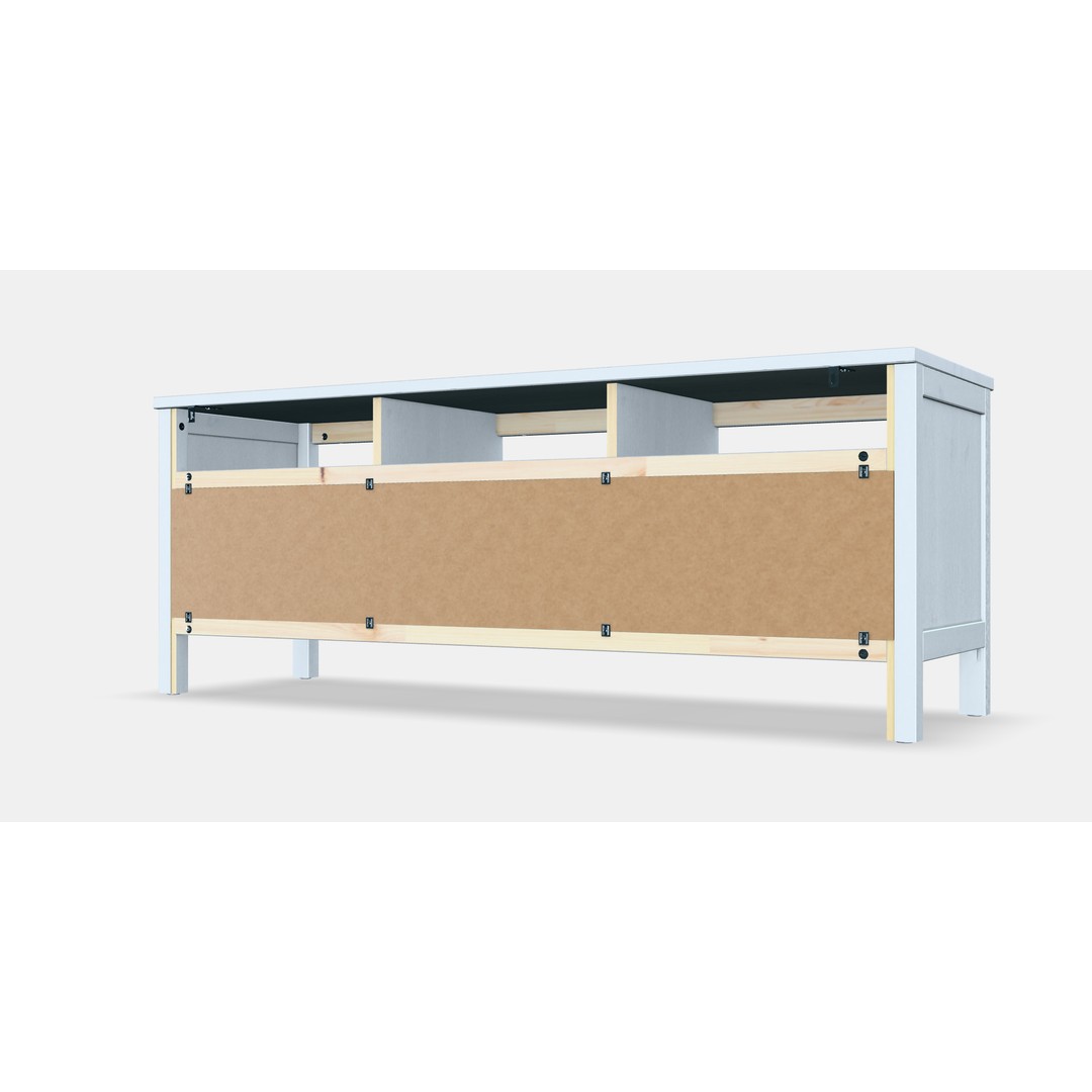 HEMNES TV Cabinet 3D Model – Scandinavian Design, Game-Ready, FBX - View 11
