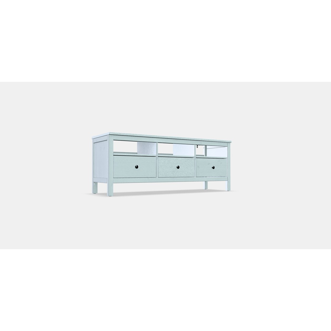 HEMNES TV Cabinet 3D Model – Scandinavian Design, Game-Ready, FBX - View 3