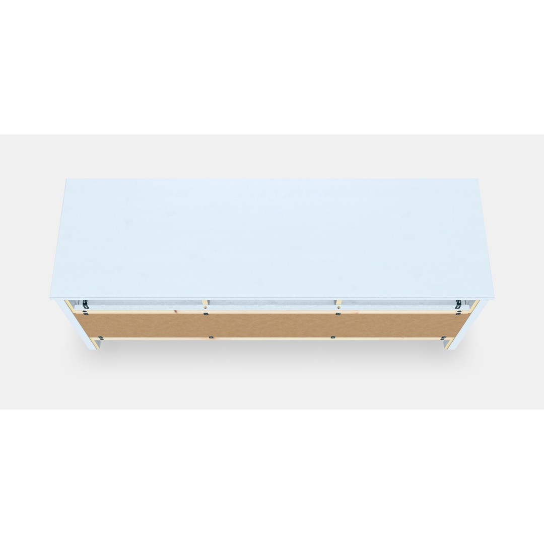 HEMNES TV Cabinet 3D Model – Scandinavian Design, Game-Ready, FBX - View 4