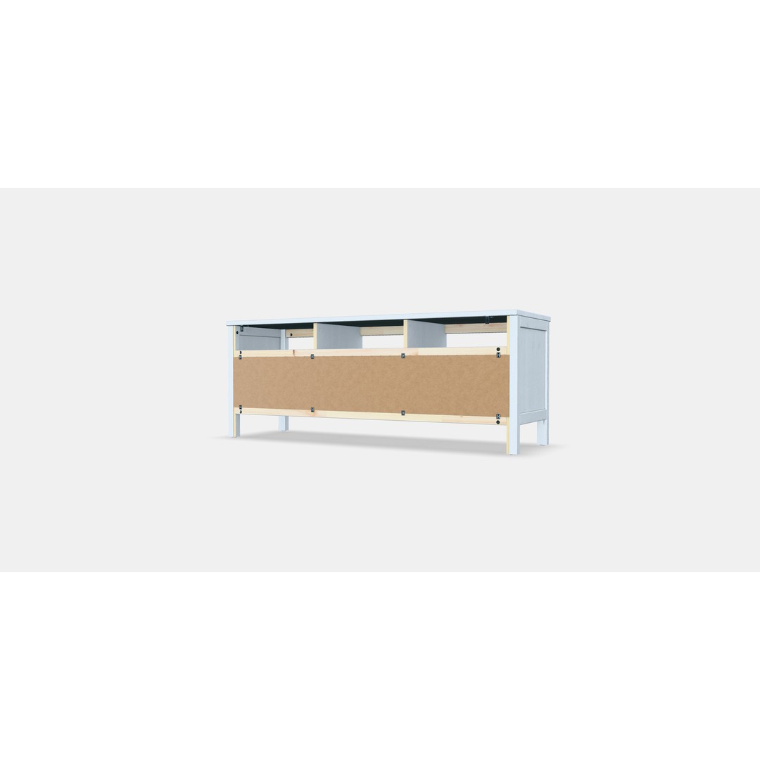 HEMNES TV Cabinet 3D Model – Scandinavian Design, Game-Ready, FBX - View 5