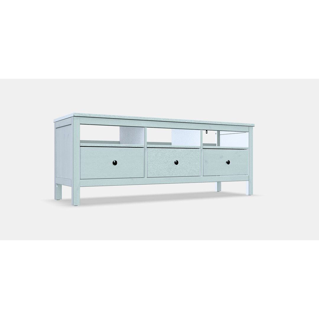 HEMNES TV Cabinet 3D Model – Scandinavian Design, Game-Ready, FBX - View 9