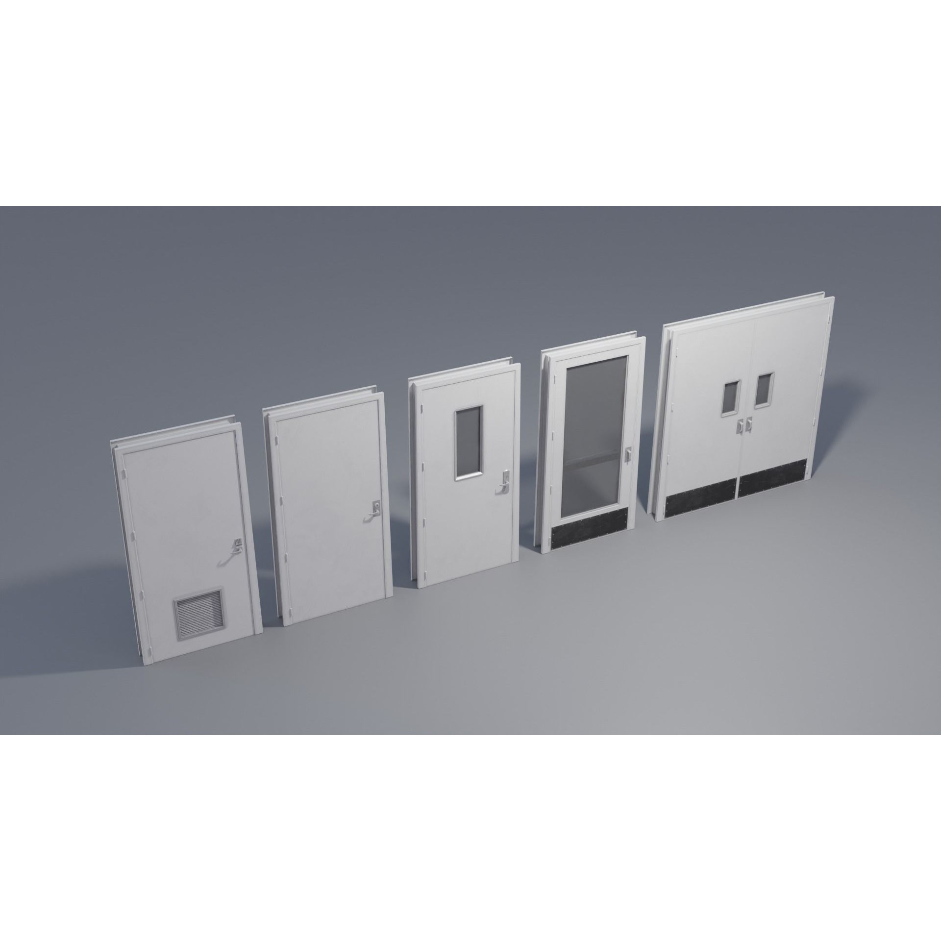 Industrial Doors - Low-Poly Game-Ready 3D Model - View 4