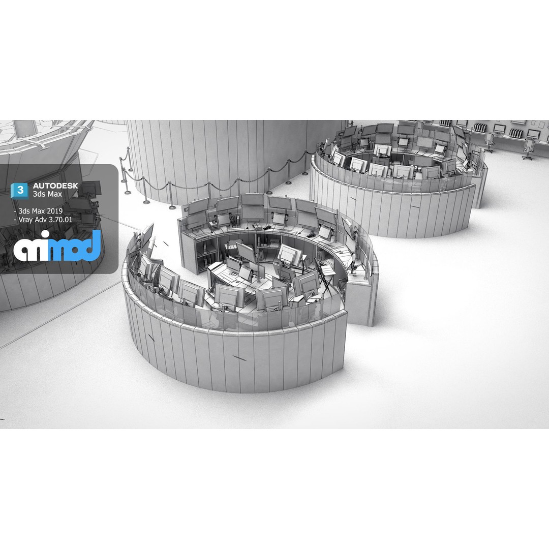 New York Stock Exchange 3D Model – High Poly Office Interior, FBX