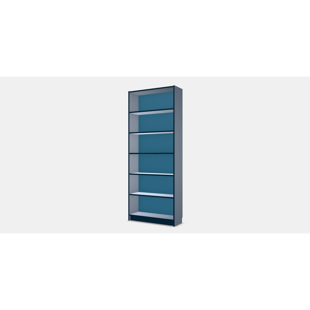 BILLY Bookshelf 3D Model – Modern Wooden Furniture, PBR Textures - View 13