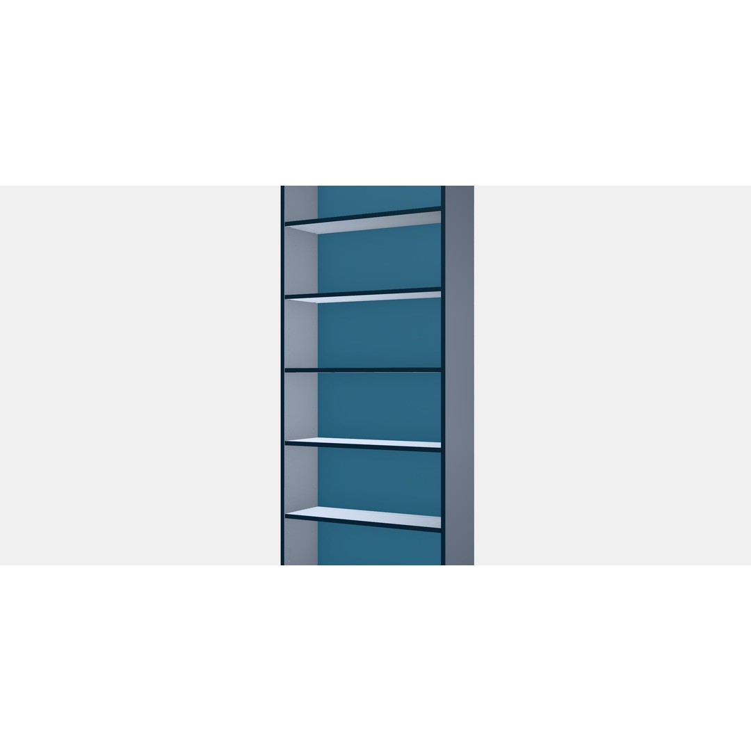 BILLY Bookshelf 3D Model – Modern Wooden Furniture, PBR Textures - View 14
