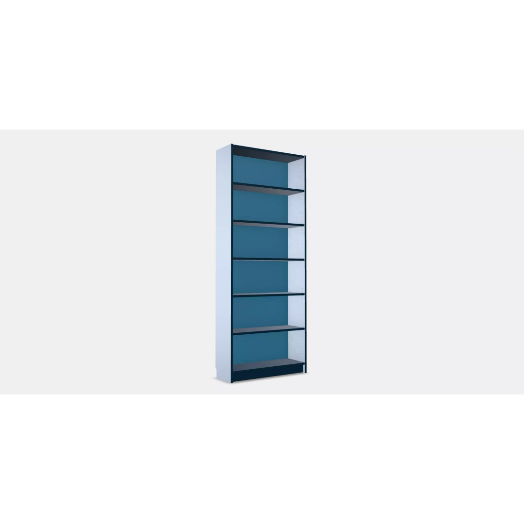 BILLY Bookshelf 3D Model – Modern Wooden Furniture, PBR Textures - View 2