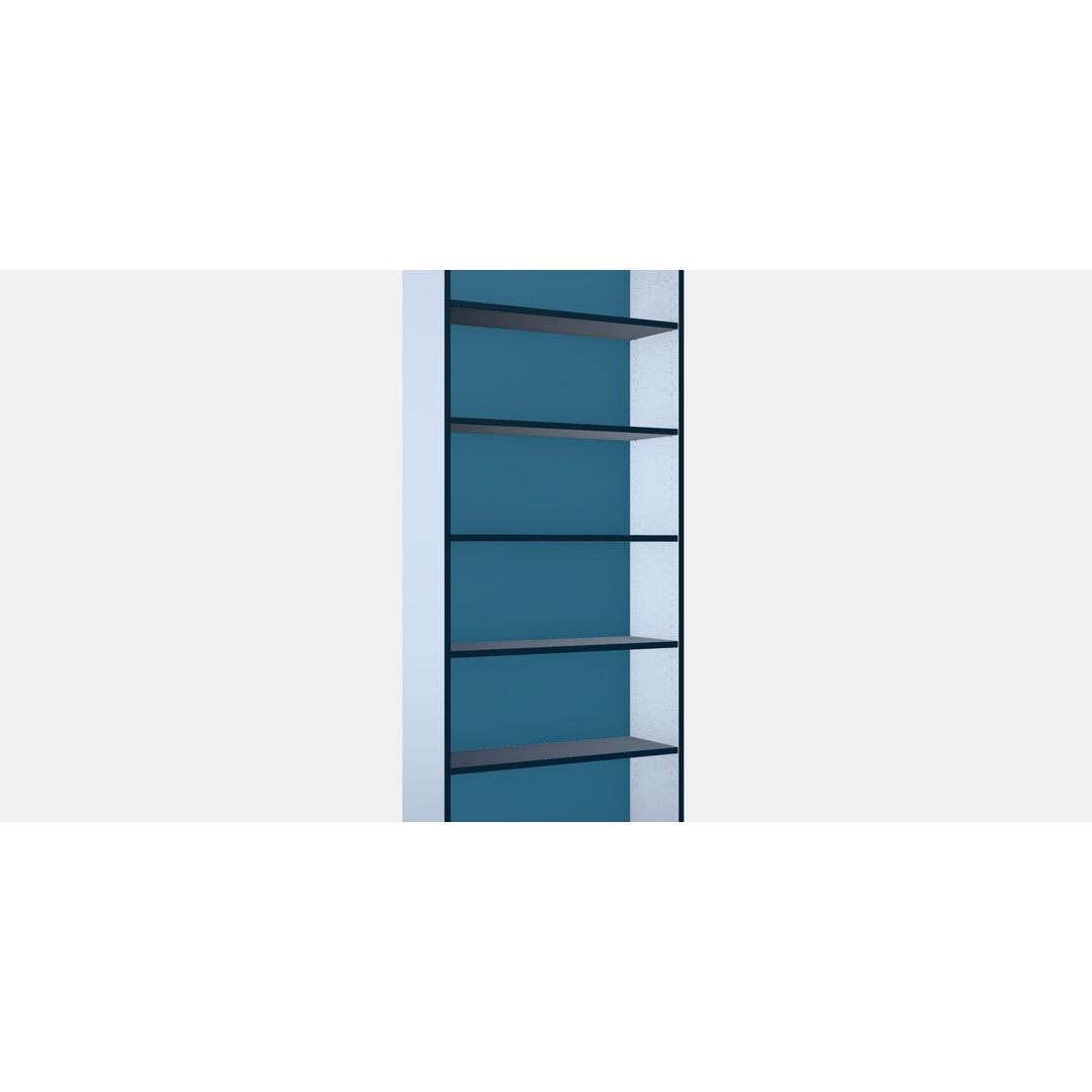 BILLY Bookshelf 3D Model – Modern Wooden Furniture, PBR Textures - View 7