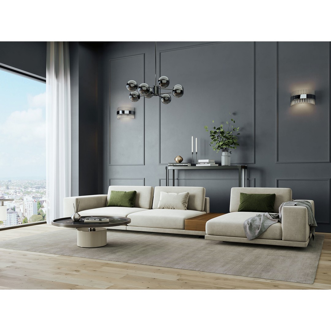 Modern Living Room 3D Model – Bright Interior Scene, FBX - View 3