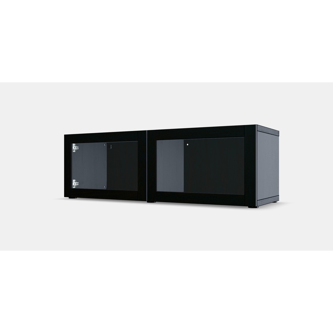 BESTA Shelf Unit 3D Model – Glass Door Design, PBR Textures, FBX