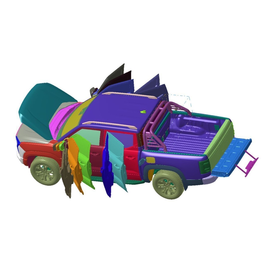 BYD Shark 2025 3D Model – High Detail Scanned Vehicle, STL Format - View 3
