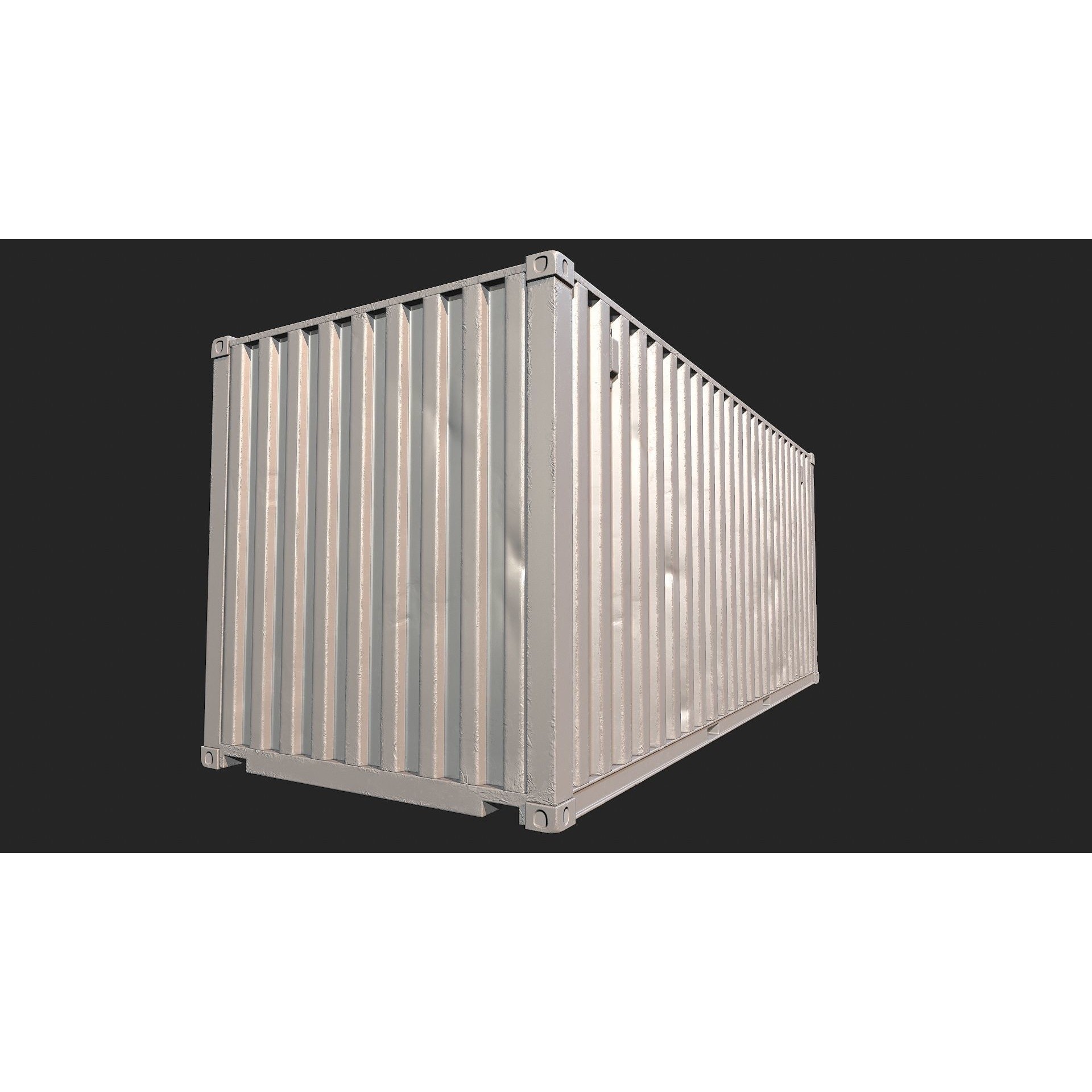 Low Poly PBR Shipping Container - Low-Poly Game-Ready 3D Model - View 10