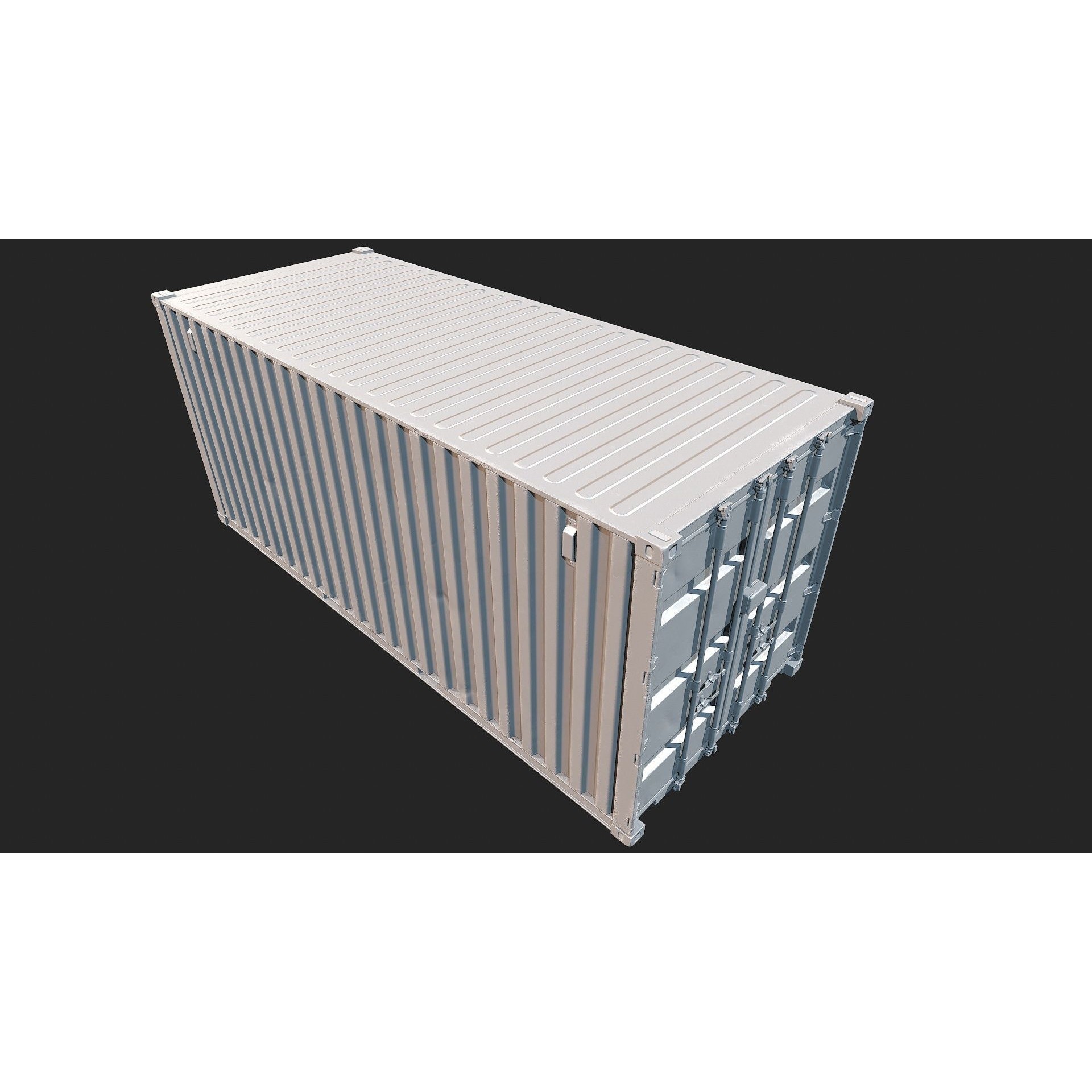Low Poly PBR Shipping Container - Low-Poly Game-Ready 3D Model - View 11
