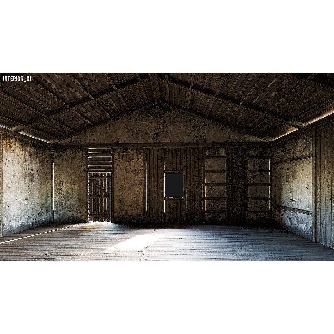 Medieval House 3D Model – Low Poly PBR Asset, FBX, OBJ, Blender - View 70