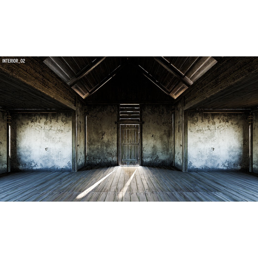 Medieval House 3D Model – Low Poly PBR Asset, FBX, OBJ, Blender - View 71