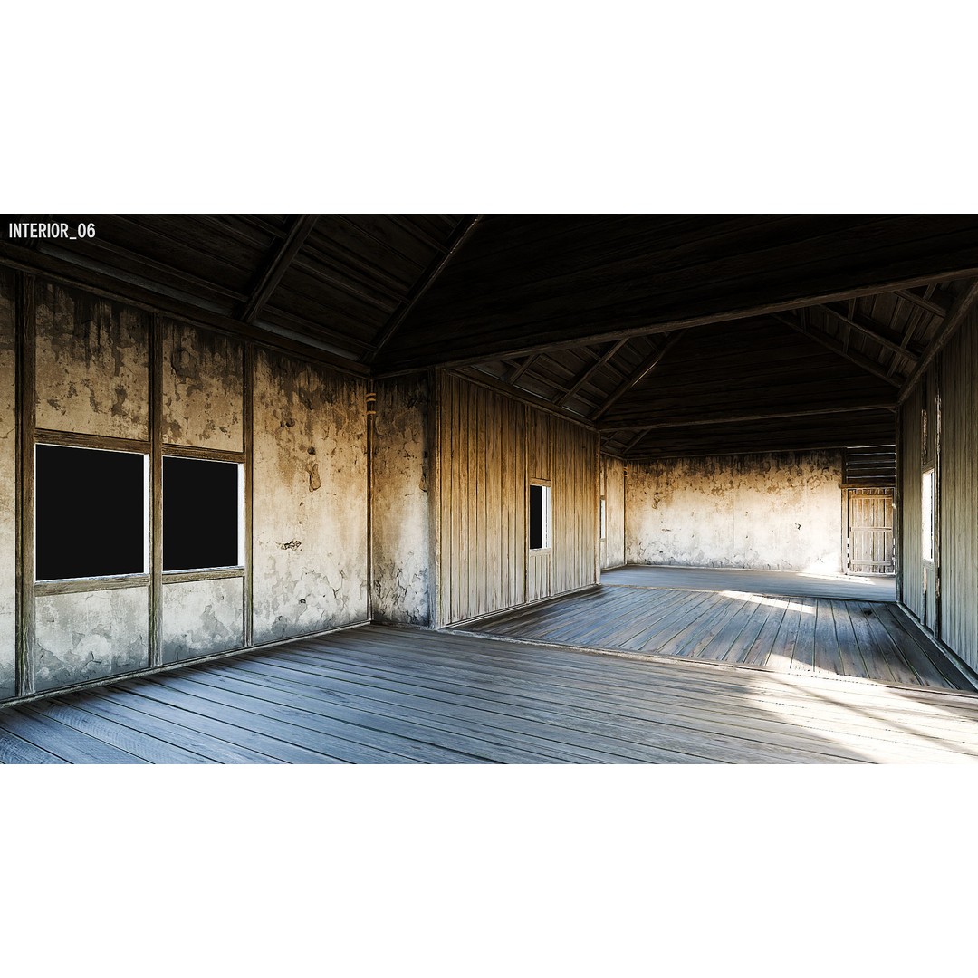 Medieval House 3D Model – Low Poly PBR Asset, FBX, OBJ, Blender - View 75
