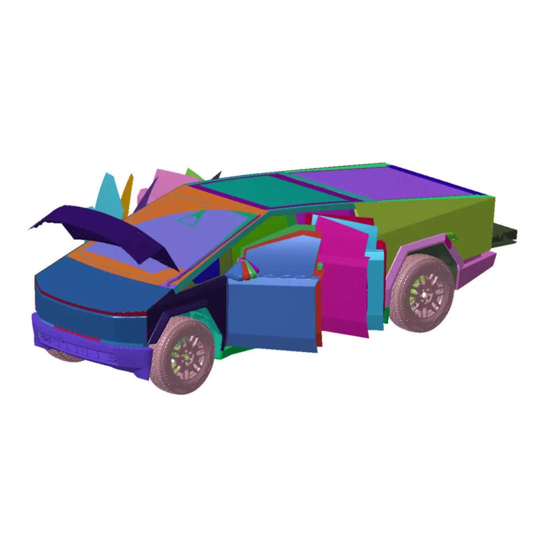 Tesla Cybertruck 3D Model – High Detail Scan Data, STL Format - View 2