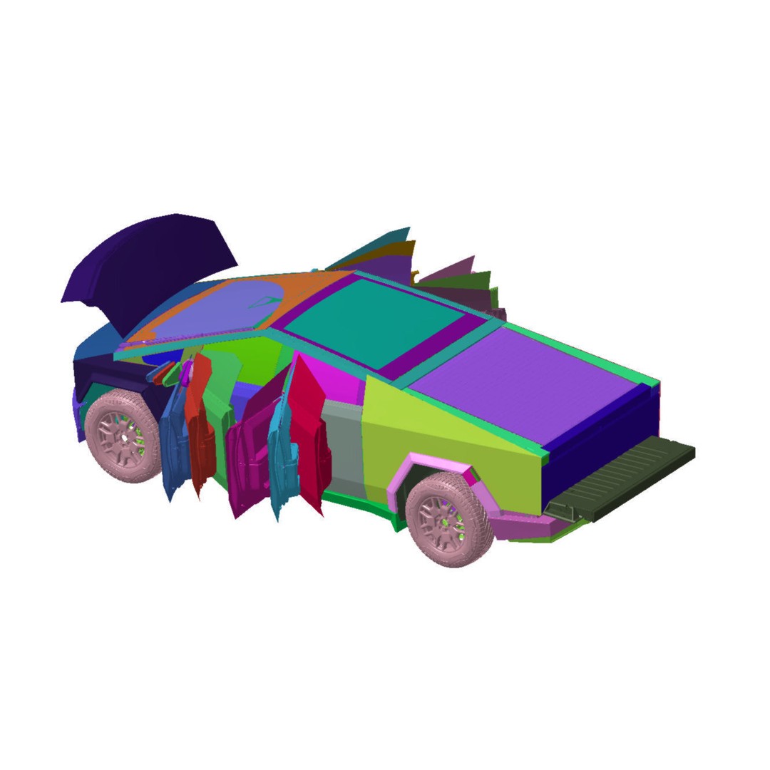 Tesla Cybertruck 3D Model – High Detail Scan Data, STL Format - View 4