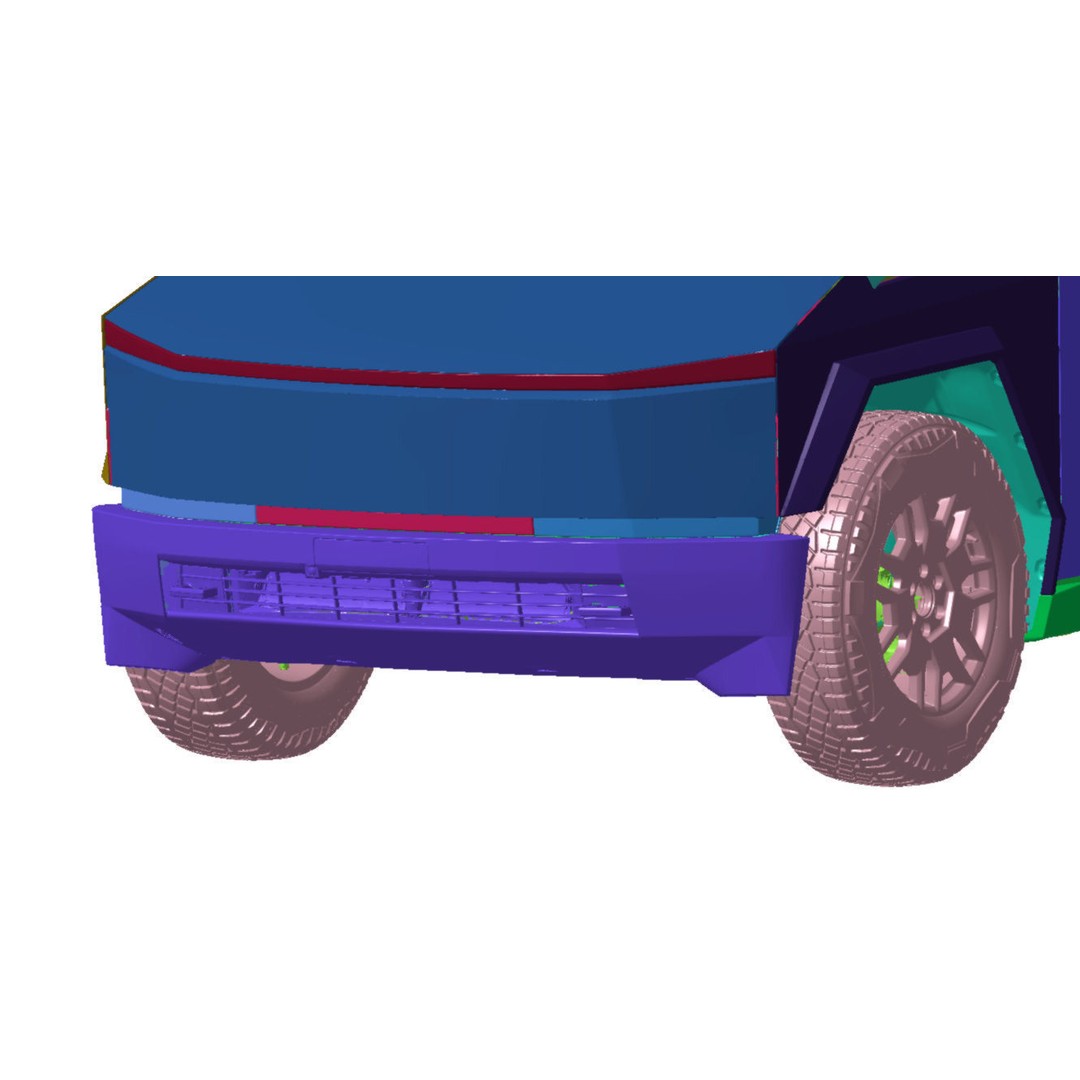 Tesla Cybertruck 3D Model – High Detail Scan Data, STL Format - View 5