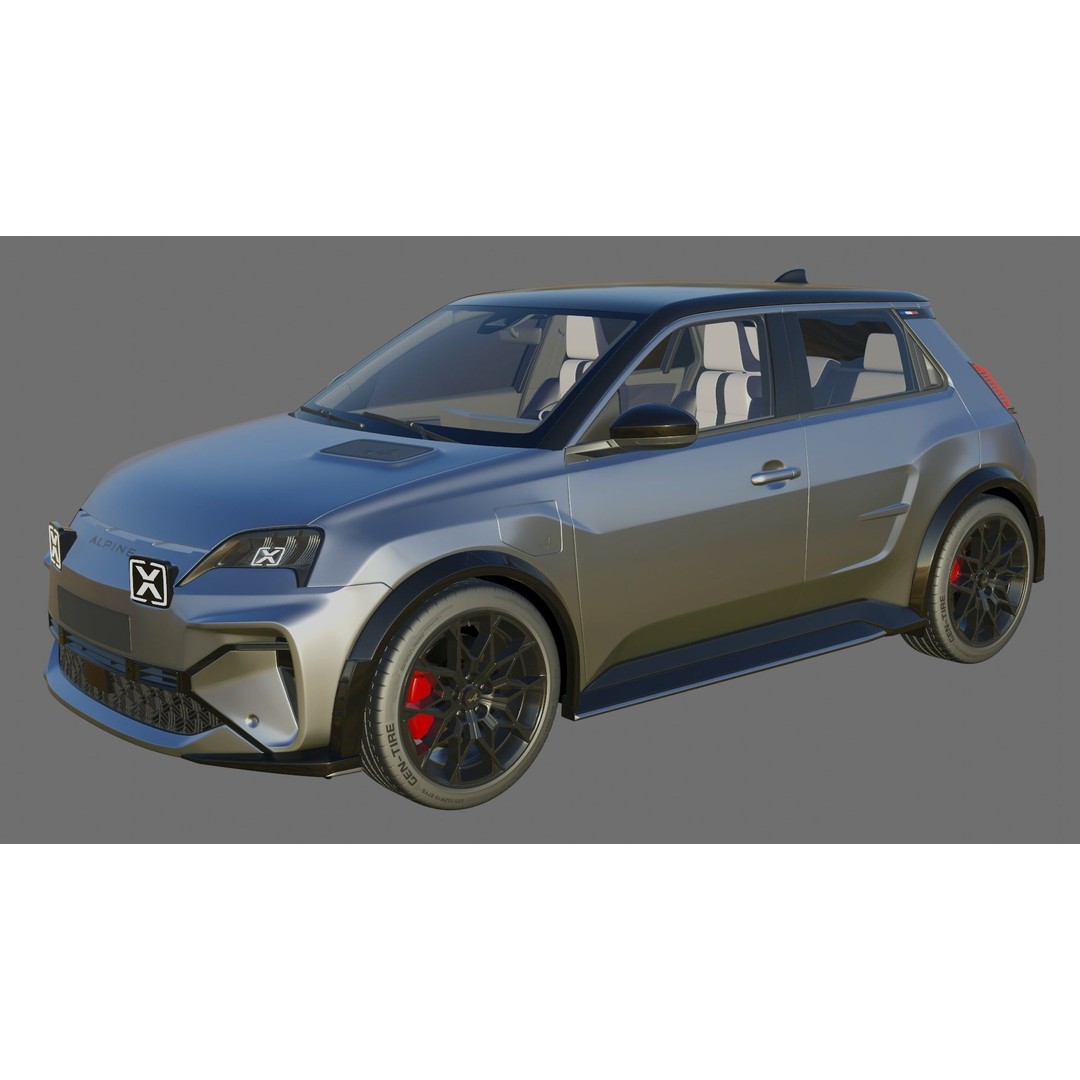 Alpine A290 GTS 2025 3D Model – High Poly Car Asset with Interior - View 20