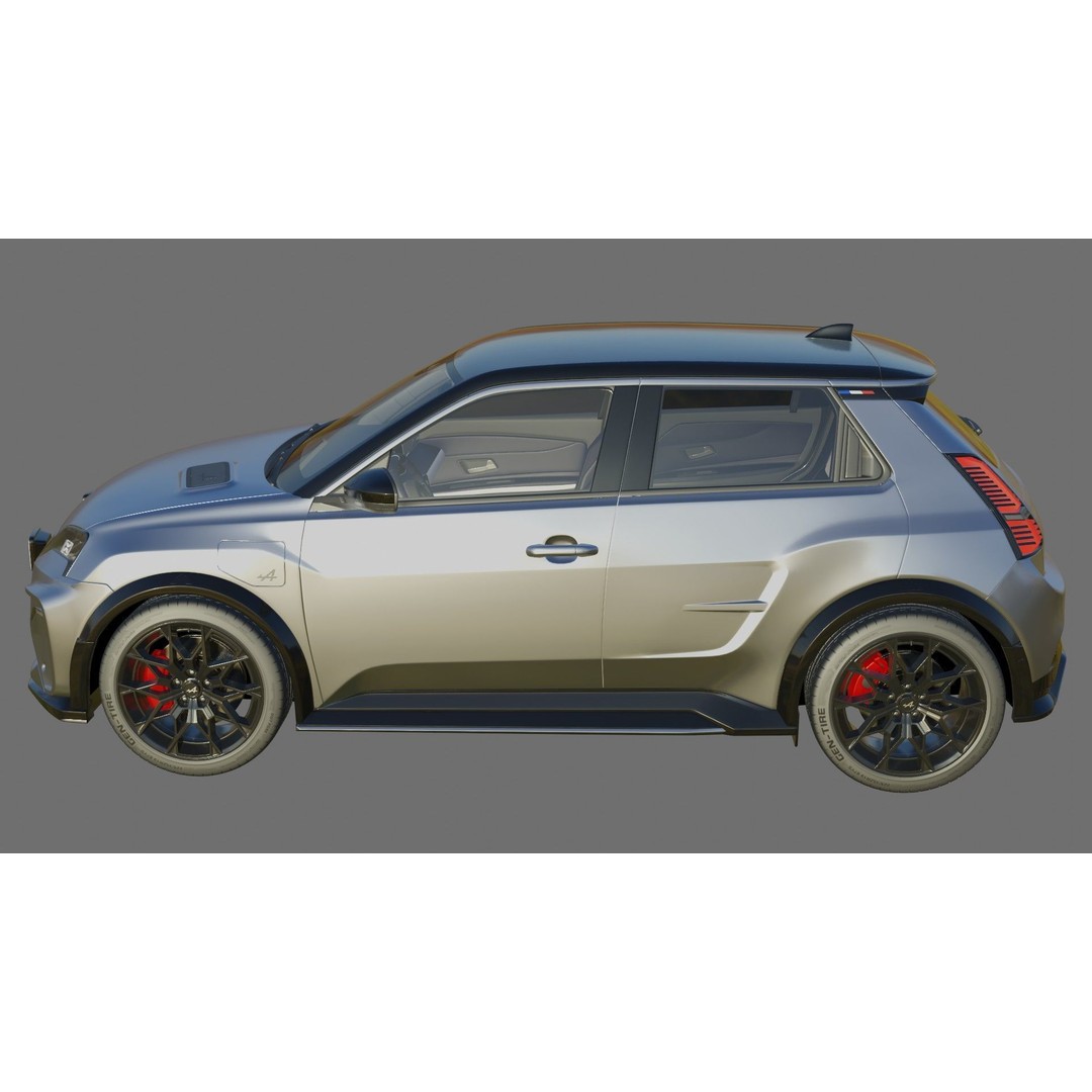Alpine A290 GTS 2025 3D Model – High Poly Car Asset with Interior - View 22