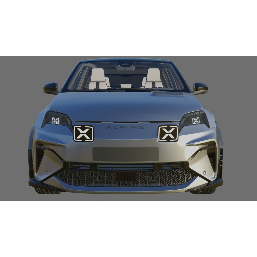 Alpine A290 GTS 2025 3D Model – High Poly Car Asset with Interior - View 24