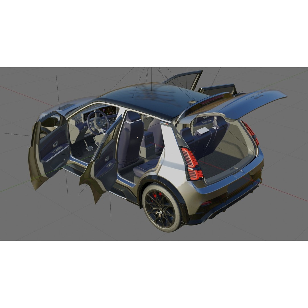 Alpine A290 GTS 2025 3D Model – High Poly Car Asset with Interior - View 26