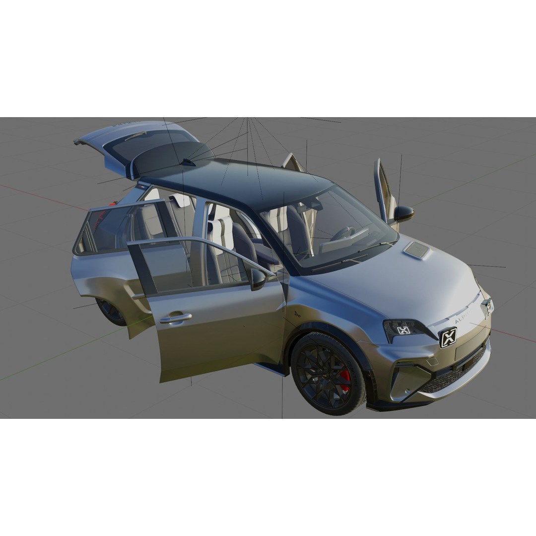Alpine A290 GTS 2025 3D Model – High Poly Car Asset with Interior - View 29